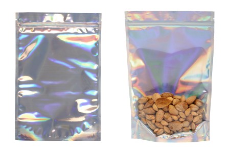 Aluminijumske DoyPack kesice sa zipom 200x50x300 mm, transparentnom prednjom stranom, ovalnim dnom i sa mogućnošću termo zatvaranja  – 50kom-grupa_slika