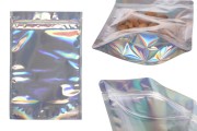 Aluminijumske DoyPack kesice sa zipom, transparentnom prednjom stranom, ovalnim dnom i sa mogućnošću termo zatvaranja 200x50x300 mm – 50kom