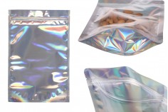 Aluminijumske DoyPack kesice sa zipom, transparentnom prednjom stranom, ovalnim dnom i sa mogućnošću termo zatvaranja 200x50x300 mm – 50kom