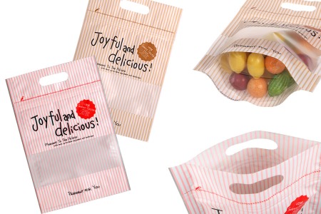 DoyPack kesica sa zip zatvaranjem, prozorom i printom, sa drškom i mogućnošću termo lepljenja 150x40x230mm - 50kom-slika_proizvoda