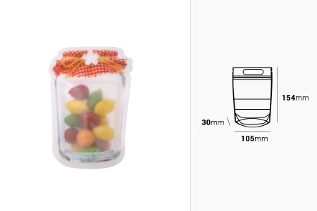 DoyPack kesica u obliku tegle sa zip zatvaranjem 105x30x154mm - 50 kom-dimenzije_slike