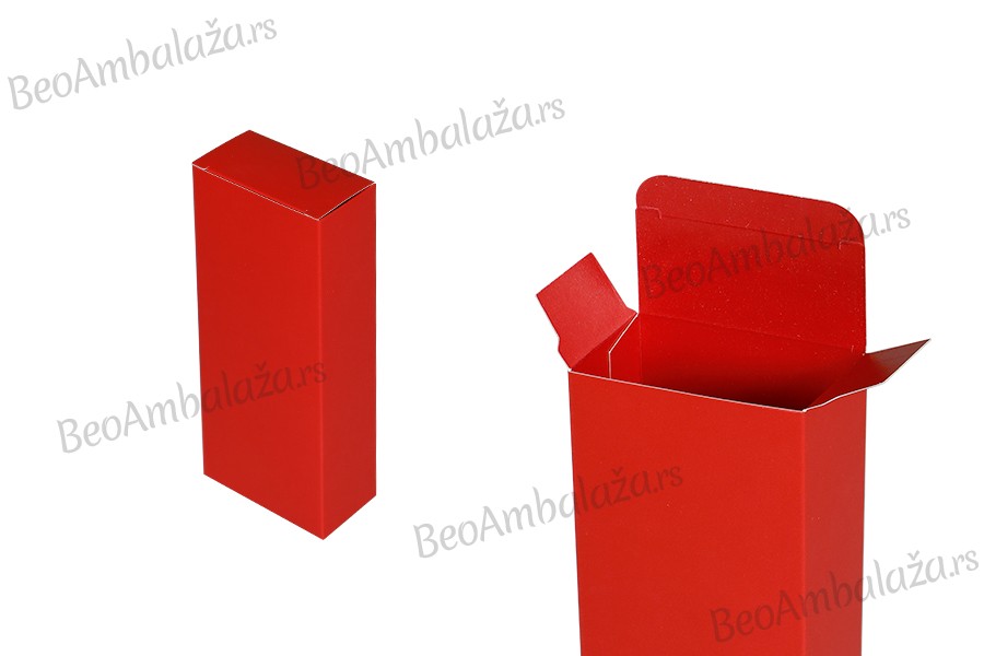 Crvena kartonska kutija 64x35x160mm
