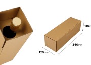 Kutija za pakovanje i slanje od kraft papira 340x120x110 mm (za flašu vina) - 20 kom Kutija za pakovanje i slanje od kraft papira 340x120x110 mm (za flašu vina) - 20 kom
