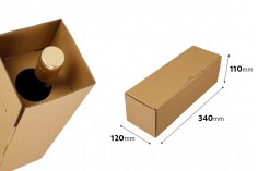 Kutija za pakovanje i slanje od kraft papira 340x120x110 mm (za flašu vina) - 20 kom