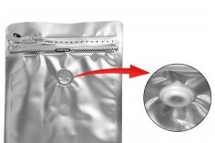 Aluminijumske DoyPack kesice 130x70x200mm sa ventilom, termo zatvaranjem, otvaranjem sigurnosnom trakom i zip zatvaranjem - 25kom