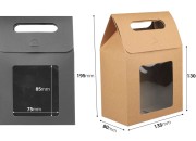 Papirna poklon kutija - torbica 135x80x195 mm sa prozorom - 12 kom Papirna poklon kutija - torbica 135x80x195 mm sa prozorom - 12 kom