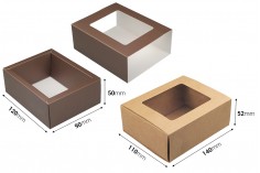 Kartonska kutija za pakovanje 140x110x52 mm na izvlačenje sa prozorom - 12 kom