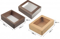 Kartonska kutija za pakovanje 170x130x52 mm na izvlačenje sa prozorom - 12 kom