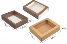 Kartonska kutija za pakovanje 195x155x50 mm na izvlačenje sa prozorom - 12 kom