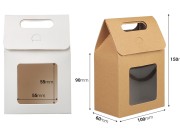 Papirna poklon kutija - torbica 100x60x150 mm sa prozorom - 12 komada Papirna poklon kutija - torbica 100x60x150 mm sa prozorom - 12 komada
