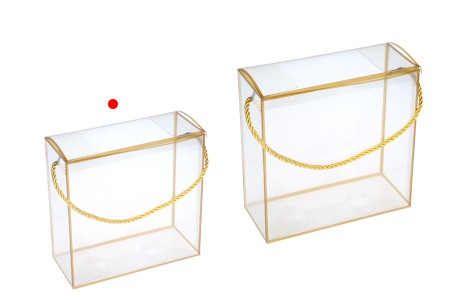 Plastična providna poklon kutija - torbica 140x75x140 mm sa ručkom - 12 kom-grupa_slika