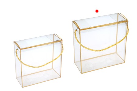 Plastična providna poklon kutija - torbica 190x80x190 mm sa ručkom - 12 kom-grupa_slika