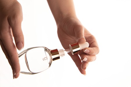 Staklena bočica 30mL sa pipetom i regulatorom protoka u srebrnoj ili bronzanoj boji-5