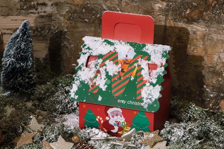 Božićna poklon kutijica sa drškom 120x100x140 mm raznih boja - 25 kom-grupa_slika