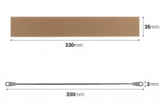 Rezervna tkanina 330x35 mm i žica 330x2 mm za mašinu za termičko zatvaranje 