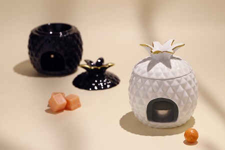 Keramički osveživač prostora za svećice i aromatična ulja u obliku ananasa-grupa_slika