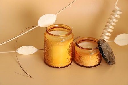 Staklena cilindrična teglica sa reljefom 120mL i aluminijumskim zatvaračem-5