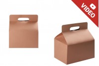 Kutija - paket za pakovanje 250x170x255mm od Kraft papira sa čvrstim kartonskim dnom - 20 kom