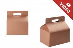 Kutija za pakovanje  - kofer  250x170x255 od kraft papira i tvrdog kartona  na dnu – 20 kom