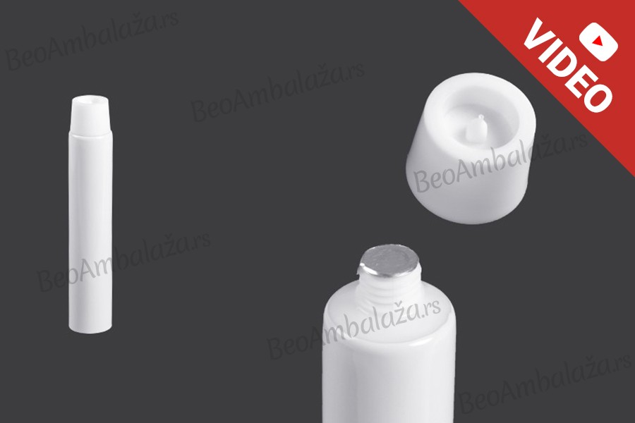 Plastična tuba 5 ml sa unutrašnjom aluminijumskom oblogom i navojnim zatvaračem – 12 komada