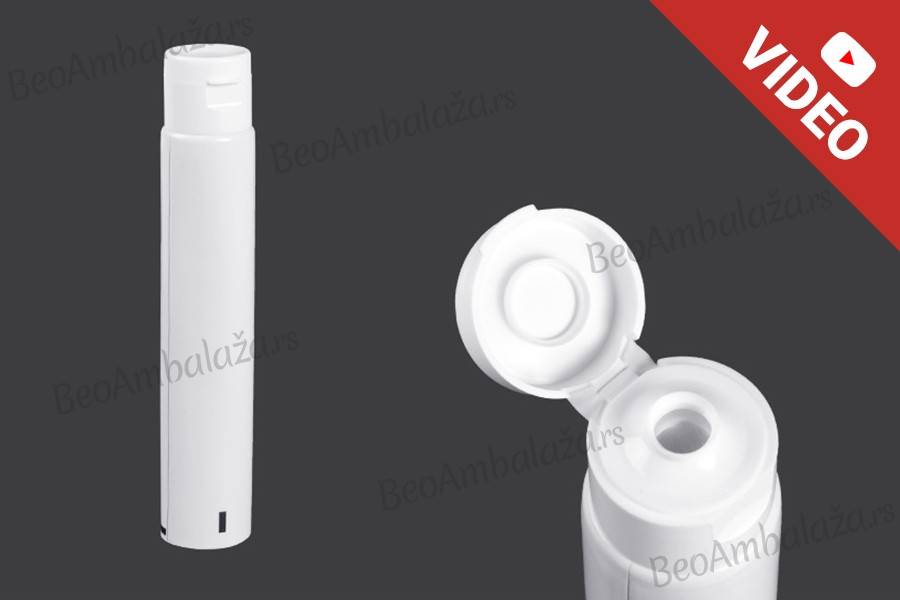 Plastična tuba od 30 ml sa unutrašnjom aluminijumskom oblogom i flip top zatvaračem – 12 komada