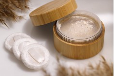 Teglica od bambusa 30mL (akrilna unutrašnjost) sa rešetkicom za pudere i kozmetičke proizvode