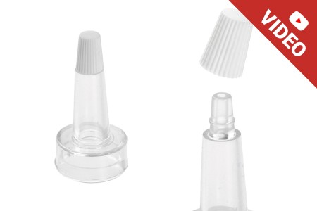 Silikonski providan zatvarač sa uskim vrhom i sa belim poklopcem - 12 kom-1