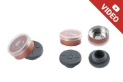 Aluminijumski zatvarač 20mm sa plastičnim poklopcem i silikonskim čepom - 12 kom