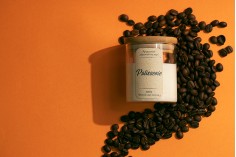 Coffee - Aromatična sveća od sojinog voska sa drvenim fitiljem (110gr)