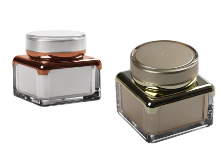 Luksuzna akrilna kutijica sa duplim dnom 50mL, sa zatvaračem sa zaptivkom i međupoklopcem-slika_proizvoda