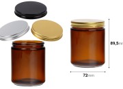 Staklena tegla 250mL u karamel boji sa aluminijumskim zatvaračem i unutrašnjom zaptivkom Staklena tegla 250mL u karamel boji sa aluminijumskim zatvaračem i unutrašnjom zaptivkom