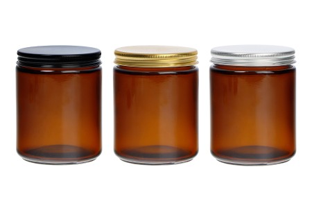 Staklena tegla 250mL u karamel boji sa aluminijumskim zatvaračem i unutrašnjom zaptivkom-5