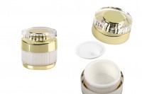 Luxury 30ml glass jar for cream with acrylic cap and plastic gasket