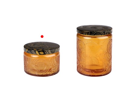 Staklena cilindrična teglica sa reljefom 120mL i aluminijumskim zatvaračem-3