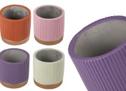 Dekorativna posuda od cementa 103,5x98 mm - 4 kom (miks boja) Dekorativna posuda od cementa 103,5x98 mm - 4 kom (miks boja)