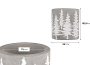 Dekorativna Božićna posuda od cementa 100,5x96 mm - 6 kom