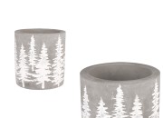 Dekorativna Božićna posuda od cementa 100,5x96 mm - 6 kom