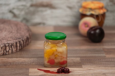 Staklena kockasta tegla za marmeladu 314mL (za T.O. 63 zatvarač) - bez zatvarača-grupa_slika