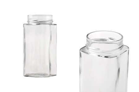 Staklena kockasta tegla 580mL (za T.O. Deep zatvarač) - bez zatvarača-slika_proizvoda