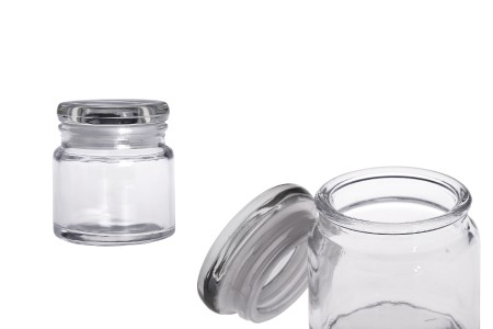 Staklena tegla 100mL sa gumicom na staklenom zatvaraču za hermetičko zatvaranje-1