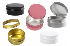 Aluminijumska kutijica 50mL sa unutrašnjom zaptivkom i zatvaračem u više boja - 12 kom