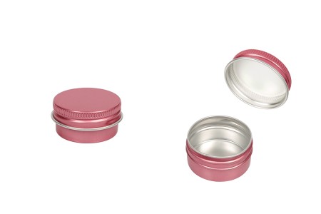 Aluminijumska kutija za kreme 15mL u roze boji, sa poklopcem sa zaptivkom-slika_proizvoda