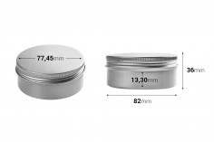 Aluminijumska kutijica 150mL sa unutrašnjom zaptivkom i zatvaračem u više boja - 12 kom