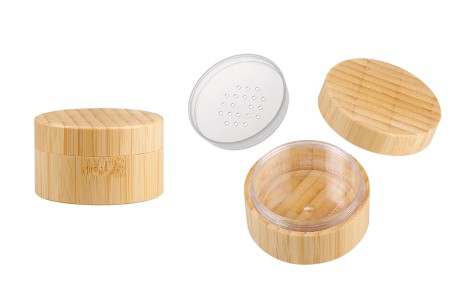 Teglica od bambusa 30mL (akrilna unutrašnjost) sa rešetkicom za pudere i kozmetičke proizvode-slika_proizvoda