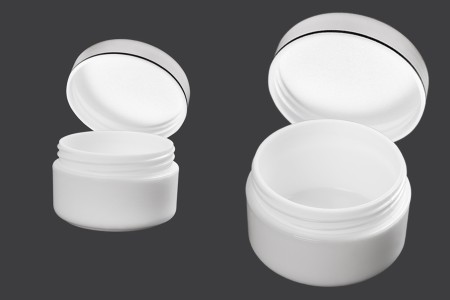 Akrilna bela kutijica sa duplim dnom i međupoklopcem 30mL - 12 kom-2