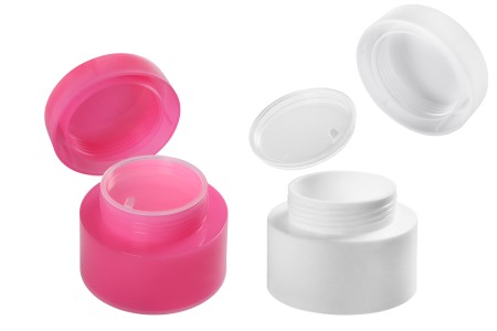 Plastična kutijica sa duplim dnom 50mL, sa zatvaračem i međupoklopcem - 6 kom-6