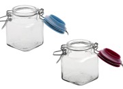 Staklena kockasta teglica 100mL sa hermetičkim zatvaranjem (žicom i gumicom na poklopcu) Staklena kockasta teglica 100mL sa hermetičkim zatvaranjem (žicom i gumicom na poklopcu)