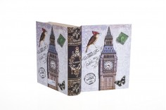 Kutija za poklon u obliku knjige, sa motivom "Big Ben", dimenzija 170x140x45mm