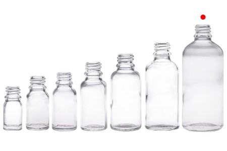 Providna staklena bočica za etarska ulja 100mL, sa grlom PP18 - bez zatvarača-9