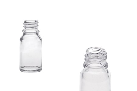 Staklena bočica 10mL za etarska ulja, providna, sa grlom PP18-1